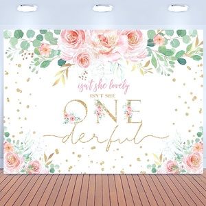 1st Birthday Bundle One Baby Girl First Party Candle Banner Topper Crown